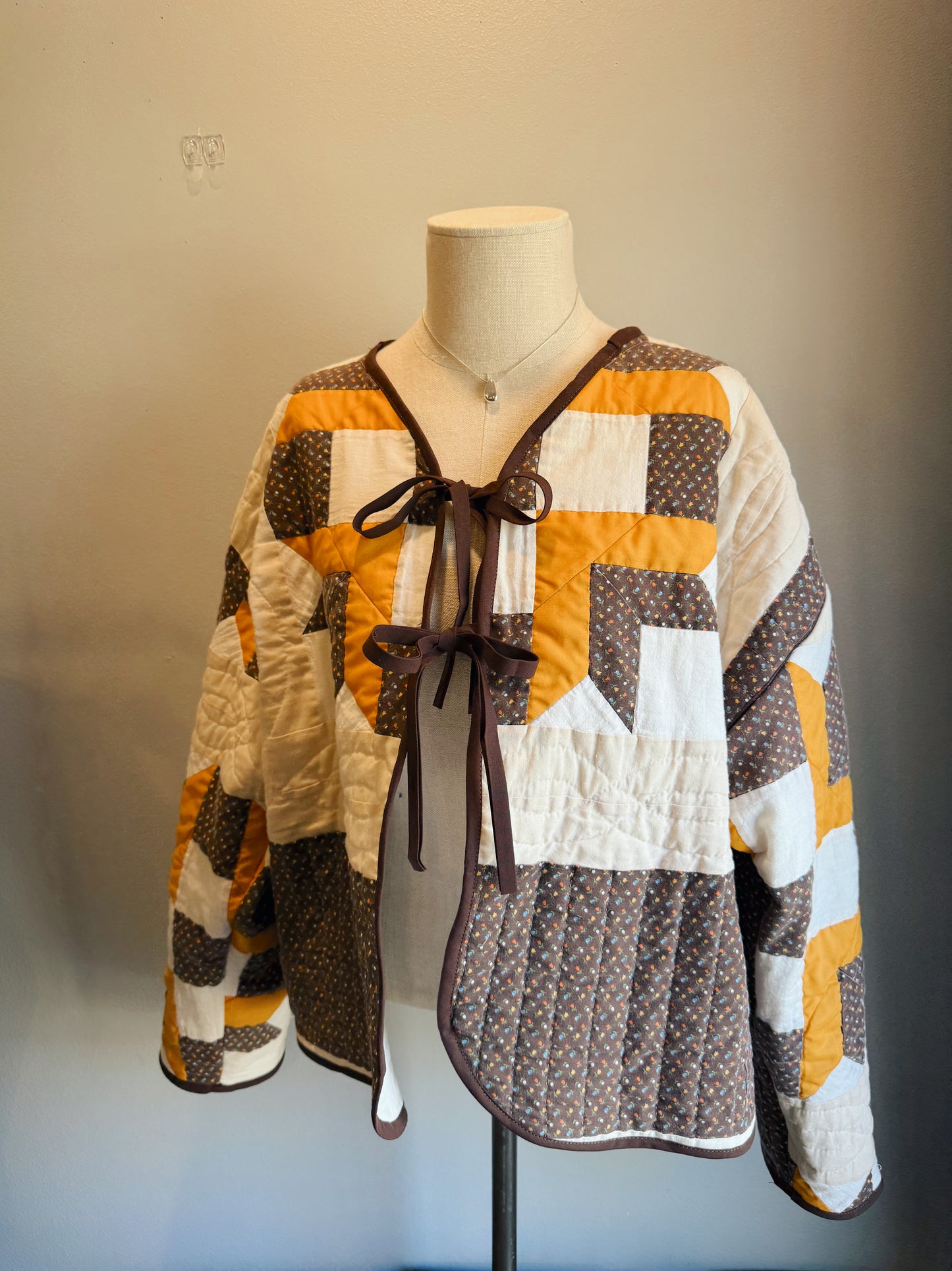 Thanksgiving Quilted Cardigan- XXL