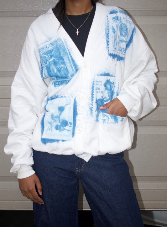 Postage Stamp Cardigan - L/XL