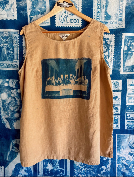 the last supper linen tank - 1X