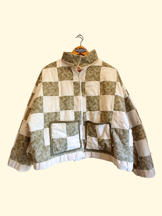 Checkered Quilted Jacket - XL